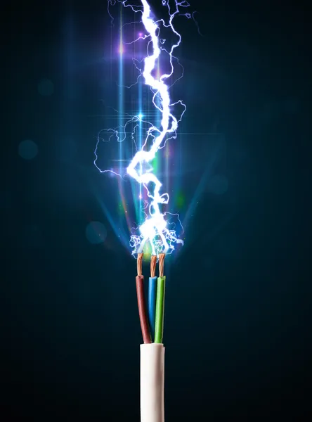 depositphotos 30403829 electric cable with glowing electricity lightning